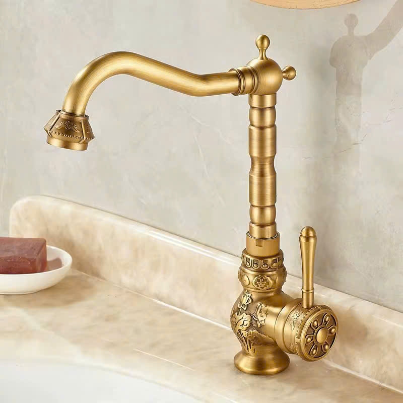 VÒI LAVABO ĐỒNG CỔ ĐIỂN CA6202