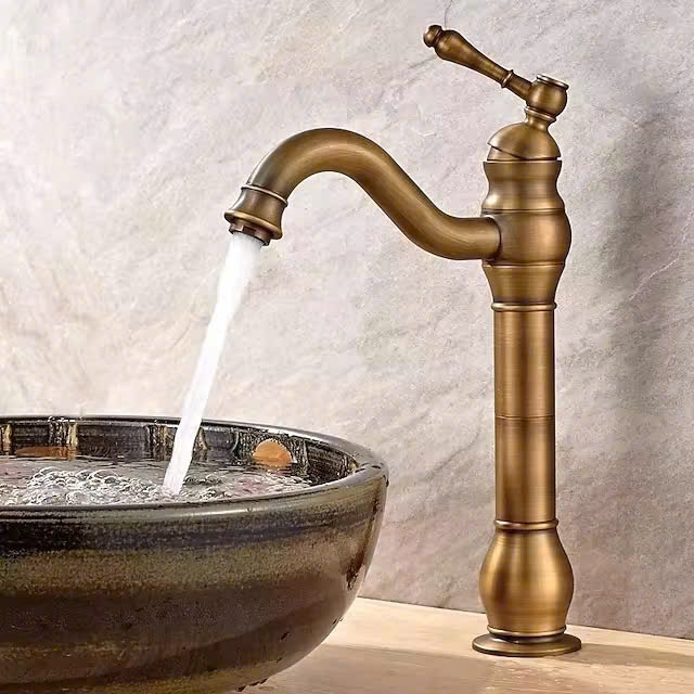 VÒI LAVABO ĐỒNG CỔ ĐIỂN CV6206