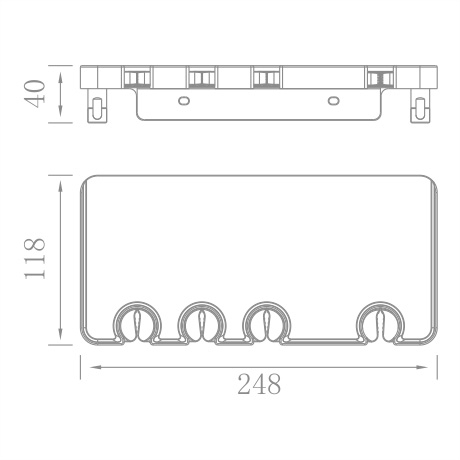 Kệ treo bàn chải đánh răng, có móc- F30610WH CLEANMAX