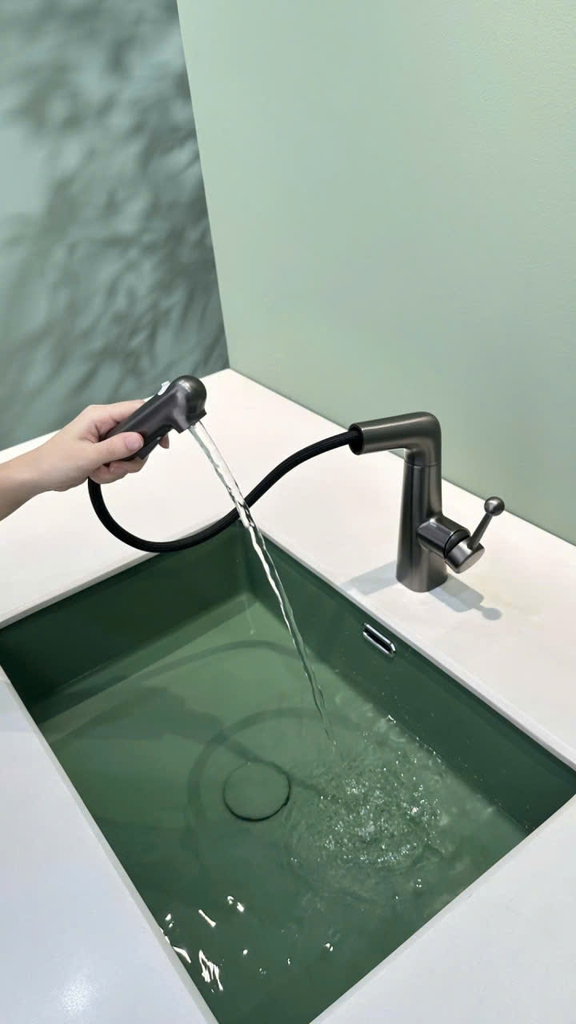 VÒI RỬA MẶT, RỬA TAY ĐA NĂNG, DÂY RÚT VDR188CR