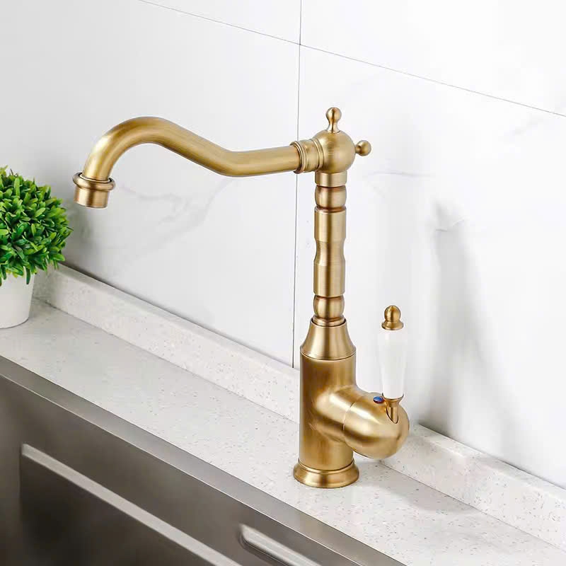 VÒI LAVABO ĐỒNG CỔ ĐIỂN CA6203