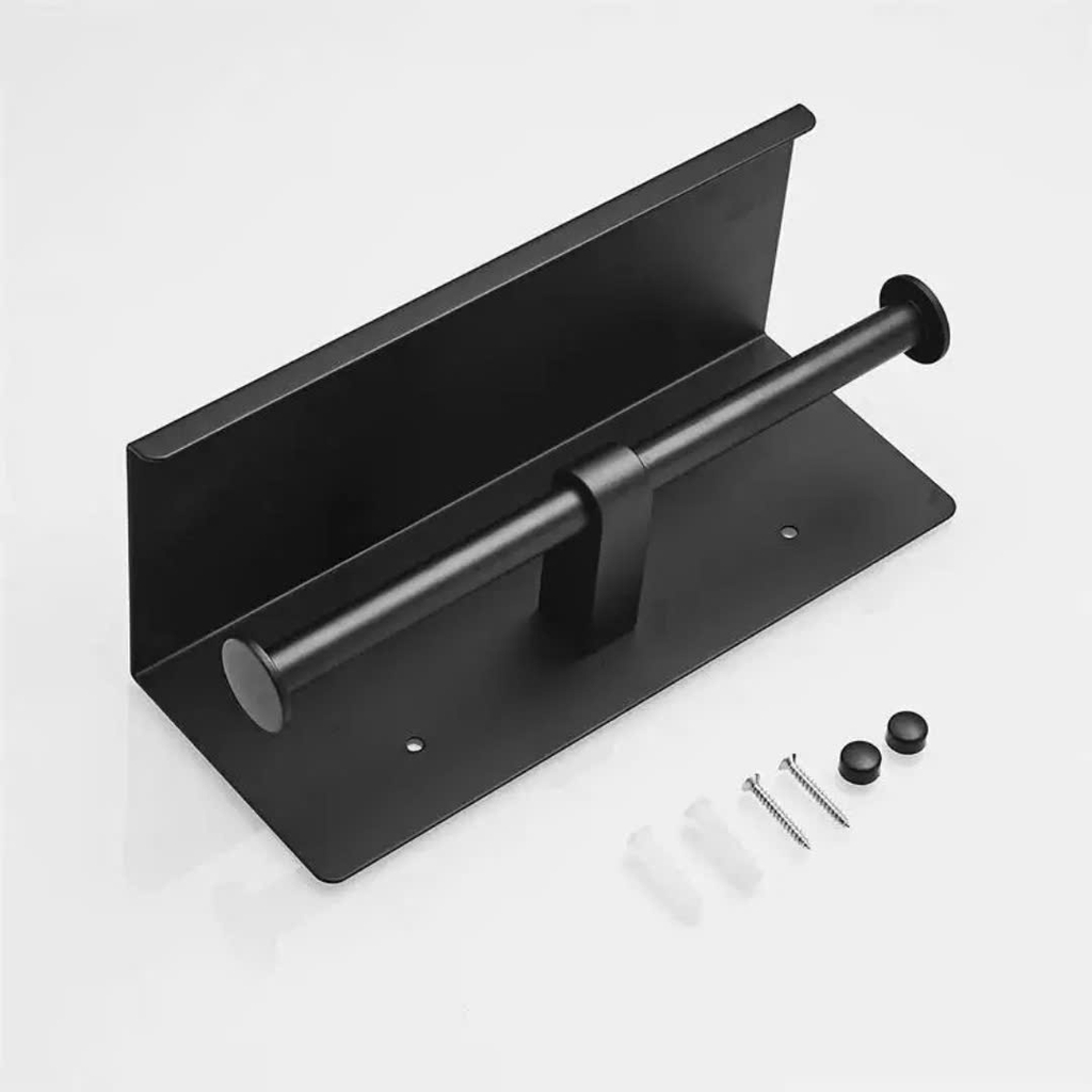 LÔ GIẤY VỆ SINH ĐA NĂNG CÓ KỆ ĐT 346D, MÀU ĐEN