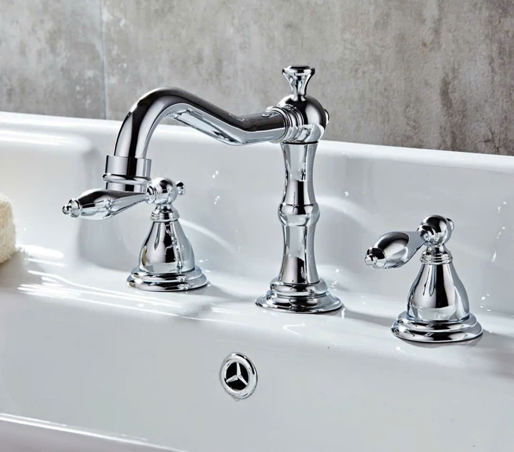 Vòi lavabo 3 lỗ kiểu tân cổ điển CLEANMAX - CA5057D (màu croom)