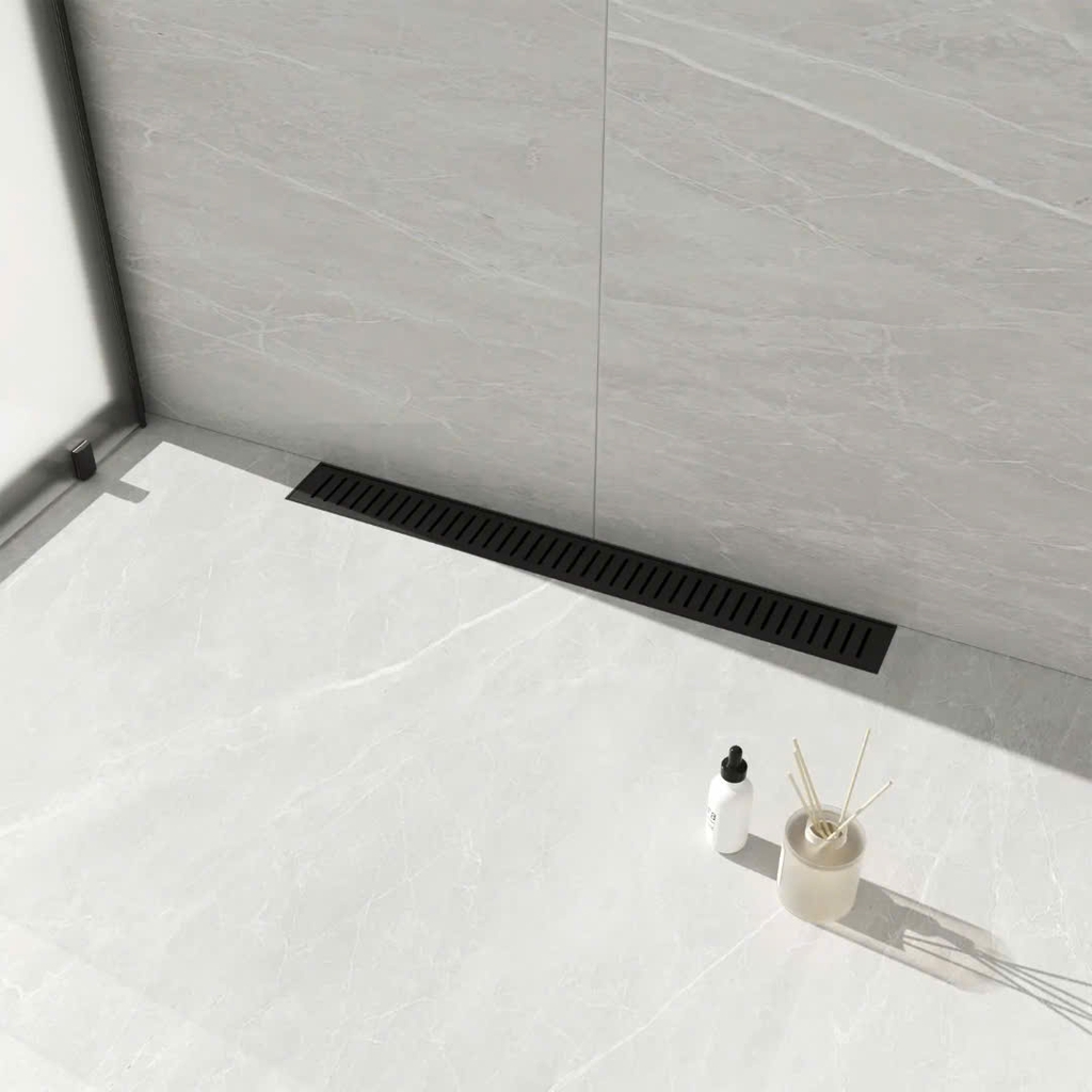 GA THOÁT SÀN DÀI, MÀU ĐEN, TRANG TRÍ CẮT GẠCH THEO MÀU GẠCH - 1080D