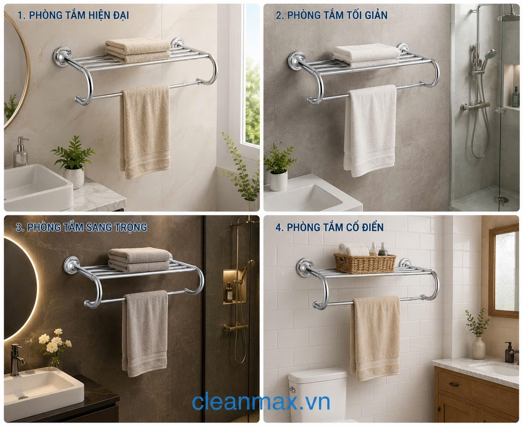 THANH VẮT KHĂN 2 TẦNG CLEANMAX 99003