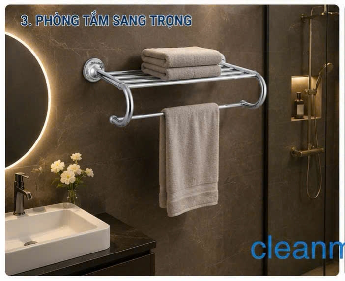 THANH VẮT KHĂN 2 TẦNG CLEANMAX 99003