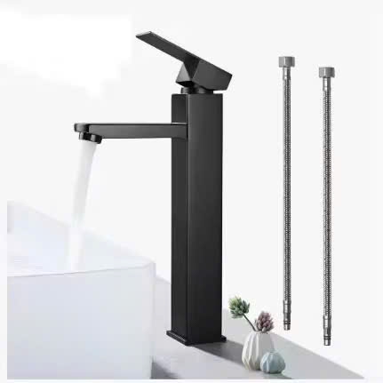 VÒI CHẬU RỬA MẶT MÀU ĐEN CAO 30cm- V65H