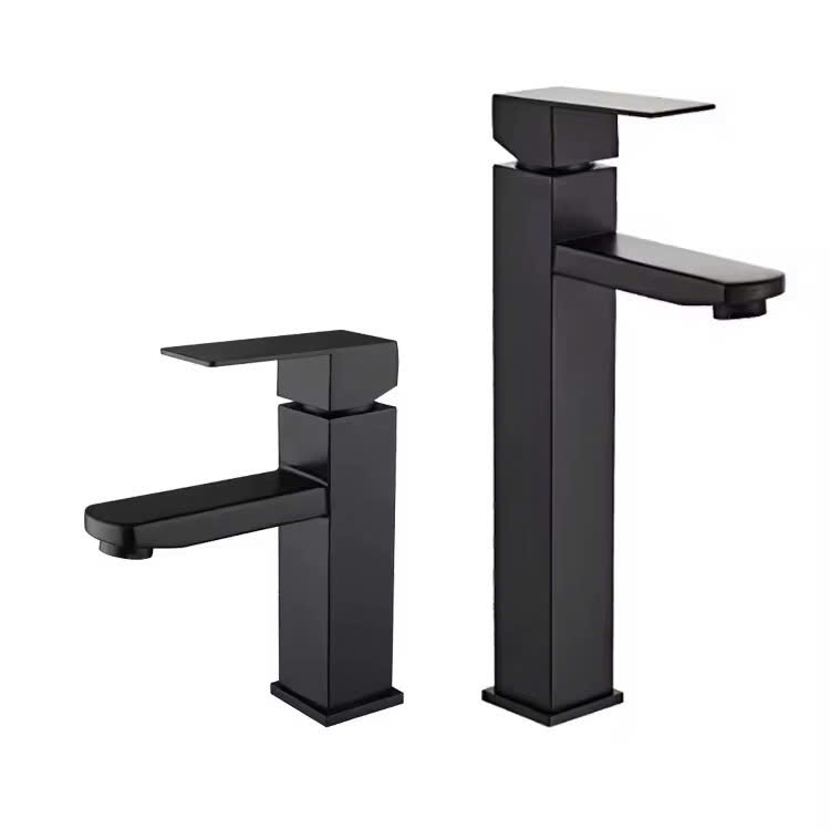 VÒI CHẬU RỬA MẶT MÀU ĐEN CAO 30cm- V65H