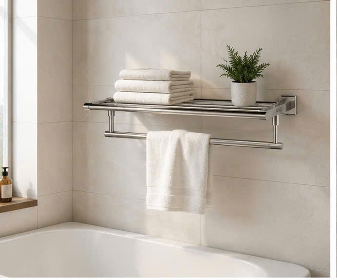 Thanh vắt khăn giàn inox SUS 304,hai tầng - 53003
