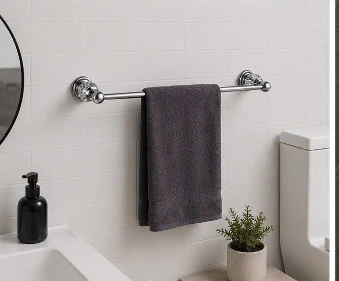 THANH VẮT KHĂN ĐƠN ĐÍNH PHA LÊ - 16001 CLEANMAX
