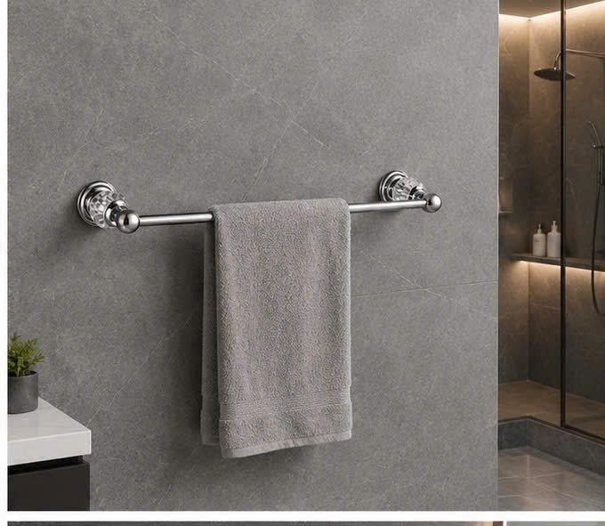 THANH VẮT KHĂN ĐƠN ĐÍNH PHA LÊ - 16001 CLEANMAX