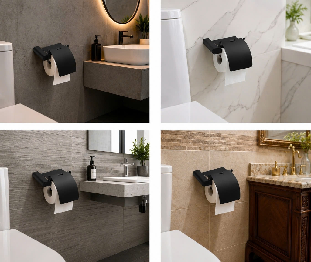 Lô giấy vệ sinh màu đen 65013 CLEANMAX