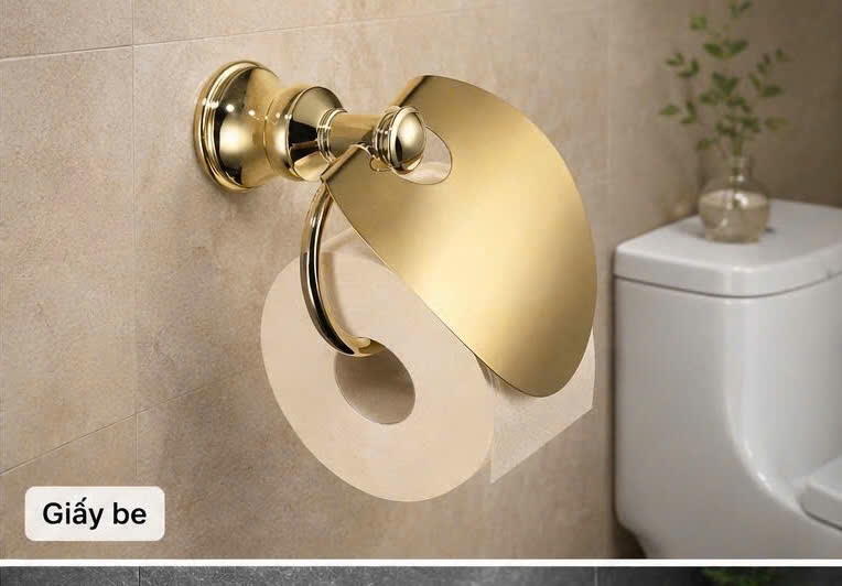Lô giấy vệ sinh mạ màu vàng - 88013 CLEANMAX