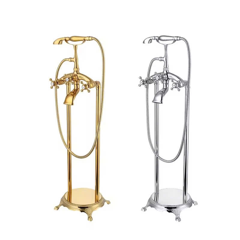 SEN BỒN ĐẶT SÀN KẾT HỢP VÒI XẢ MẠ VÀNG  - 926V