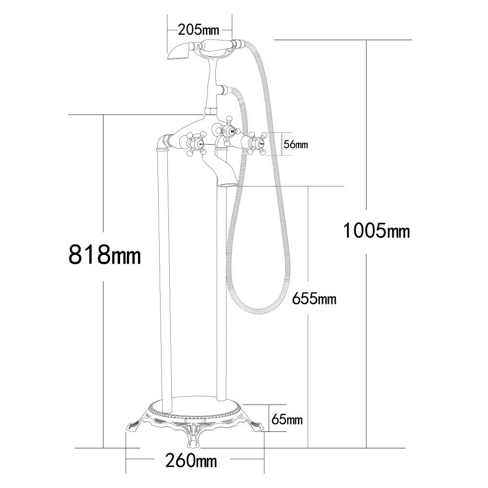 VÒI XẢ BỒN KẾT HƠP SEN TẮM 926-CROOM