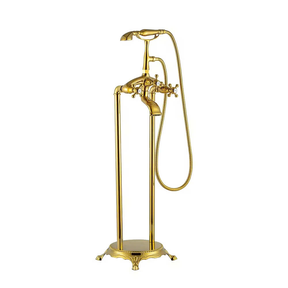 SEN BỒN ĐẶT SÀN KẾT HỢP VÒI XẢ MẠ VÀNG  - 926V