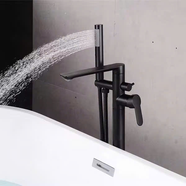 VÒI + SEN BỒN ĐẶT SÀN MÀU ĐEN - 2609H CLEANMAX