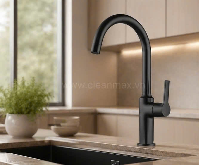 VÒI CHẬU BẾP MÀU ĐEN - VBD1006 CLEANMAX