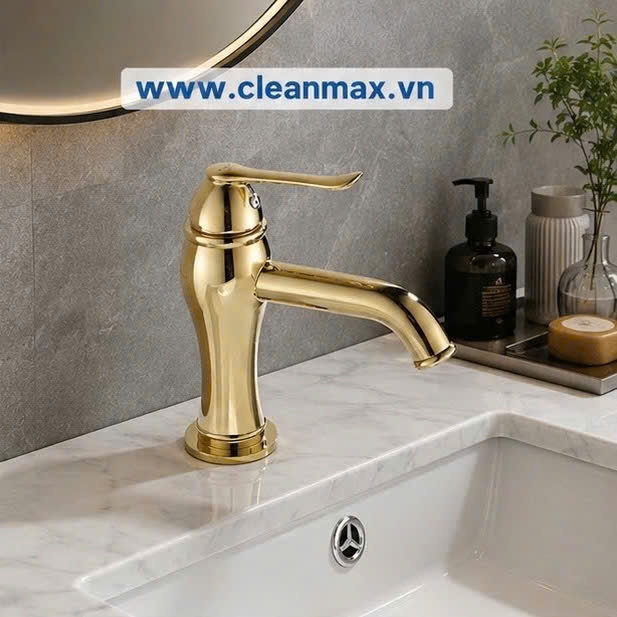 VÒI RỬA TAY MẠ VÀNG - CL1801