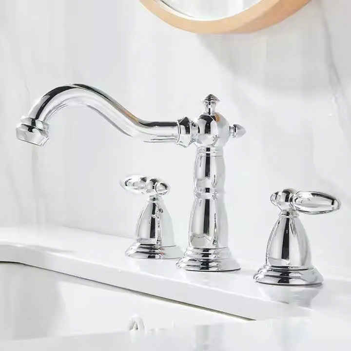 Vòi lavabo 3 lỗ kiểu tân cổ điển CLEANMAX - CA5057D (màu croom)