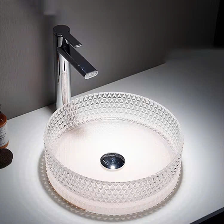 LAVABO THỦY TINH PHA LÊ - CTT.GB301W  CLEANMAX