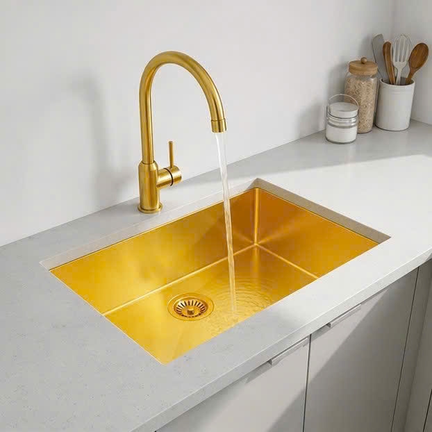 Chậu bếp mạ vàng (chậu rửa chén bát) âm bàn  SUS4560