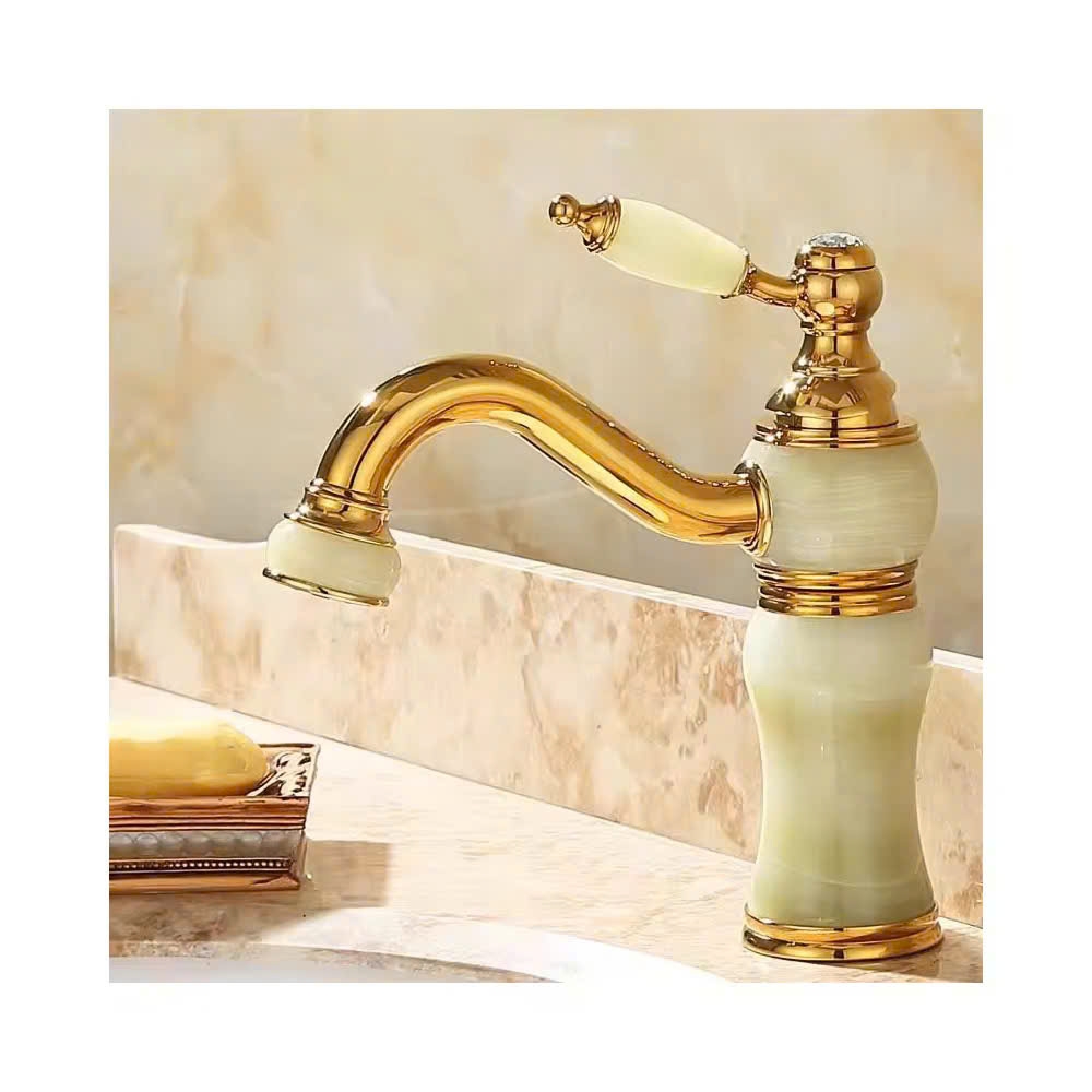 VÒI CHẬU ĐÍNH ĐÁ MẠ VÀNG -5218T CLEANMAX