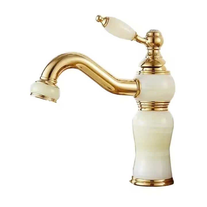 VÒI CHẬU ĐÍNH ĐÁ MẠ VÀNG -5218T CLEANMAX