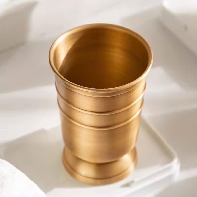 BỘ CỐC ĐÁNH RĂNG BẰNG ĐỒNG CỔ ĐIỂN ĐỂ BÀN - D1000
