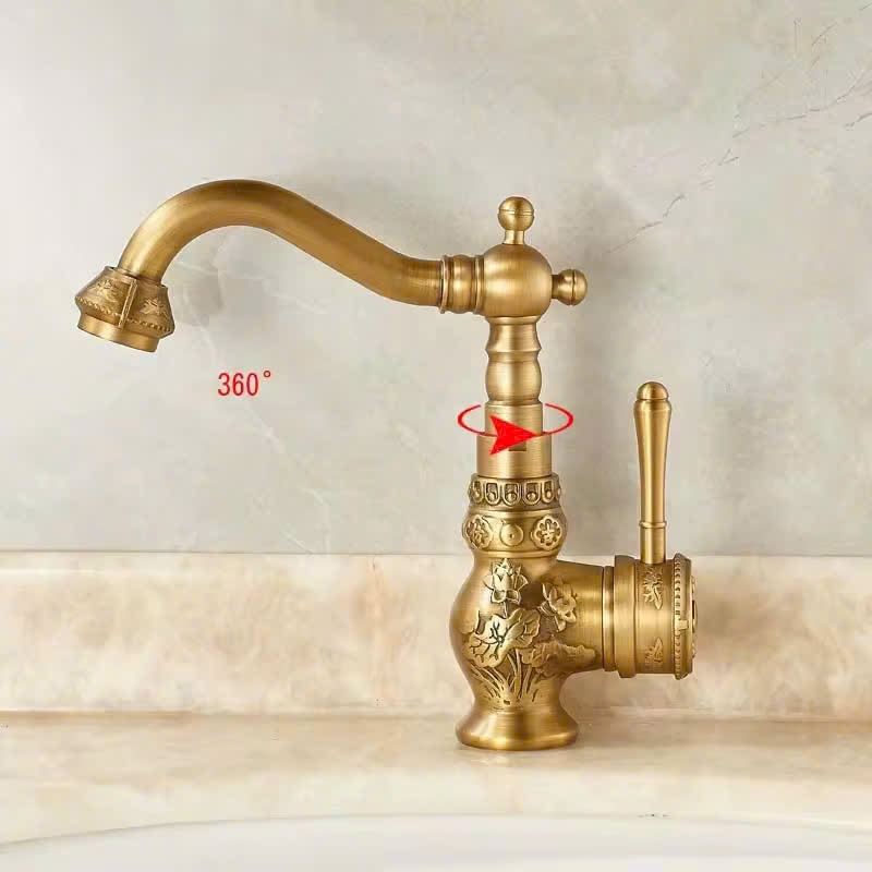 VÒI LAVABO ĐỒNG CỔ ĐIỂN CA6201