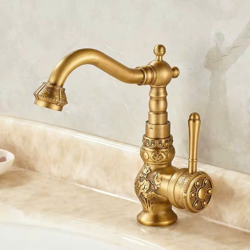 VÒI LAVABO ĐỒNG CỔ ĐIỂN CA6201