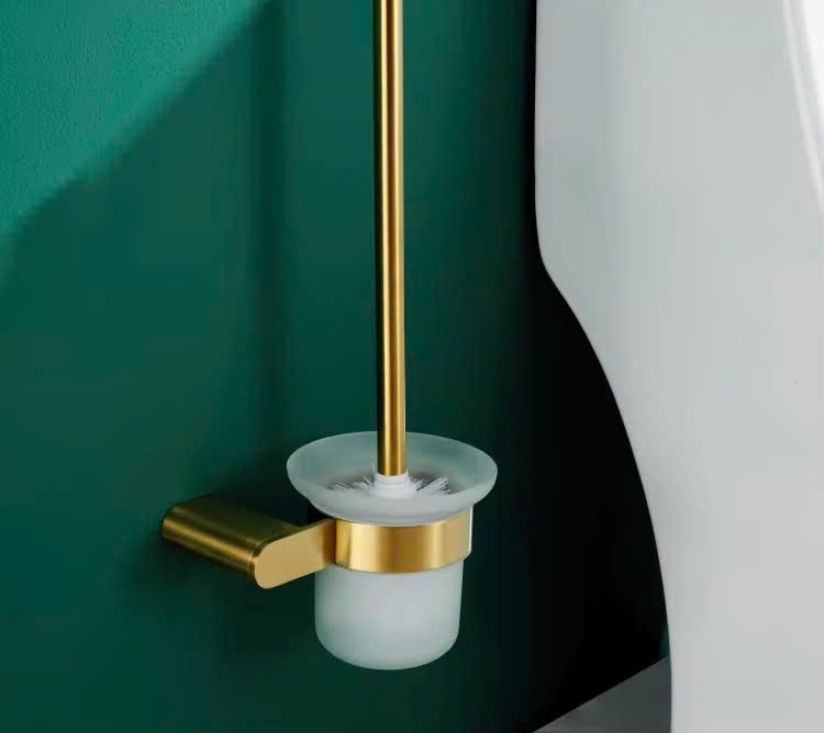 Chổi cọ vệ sinh mạ màu vàng - 64007V