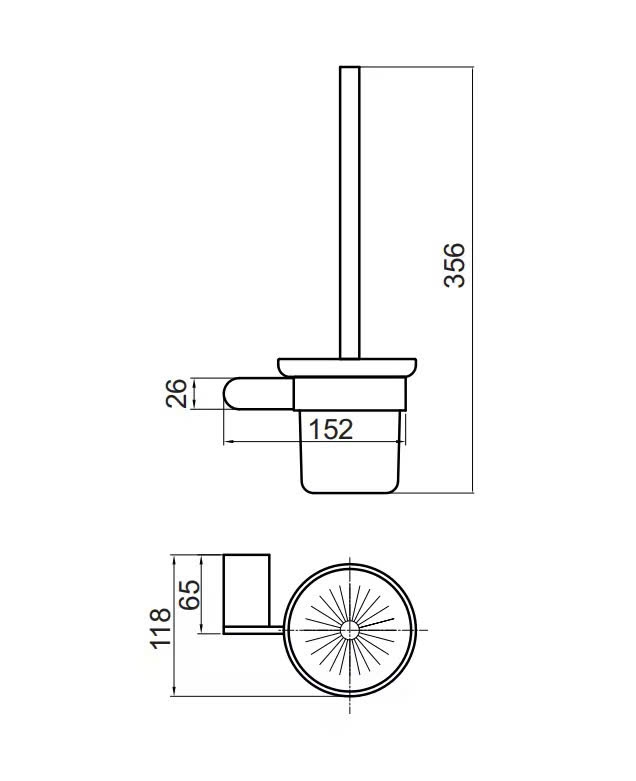 Chổi cọ vệ sinh mạ màu vàng - 64007V