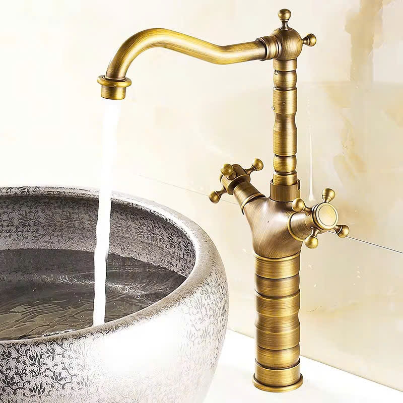 VÒI ĐỒNG KIỂU CỔ ĐIỂN CHO CHẬU CAO 5016