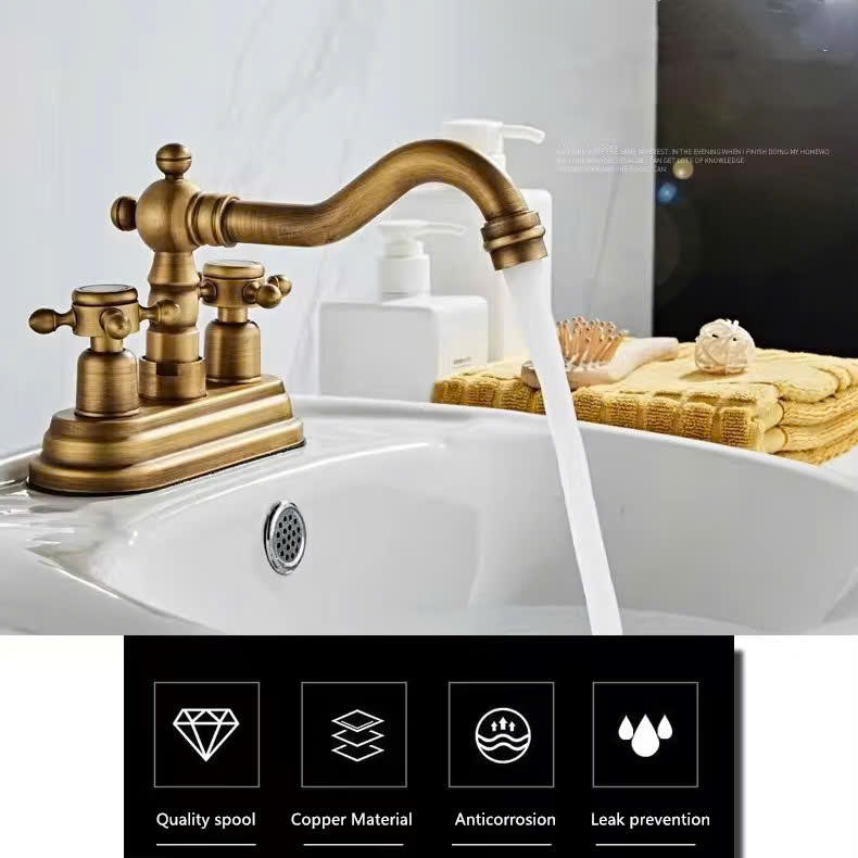 Vòi chậu 3 lỗ tân cổ điển - V3L 5288 CLEANMAX