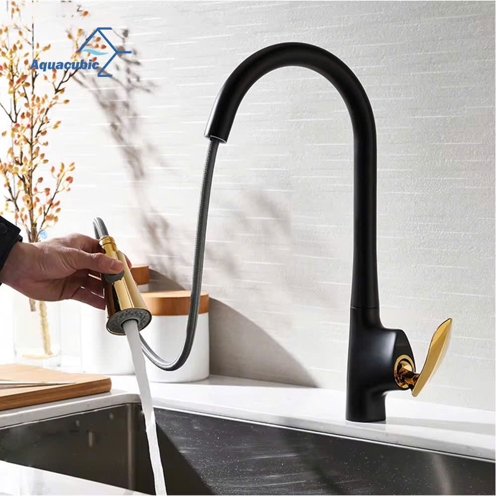 VÒI BẾP DÂY RÚT MẠ VÀNG VDR1007 CLEANMAX