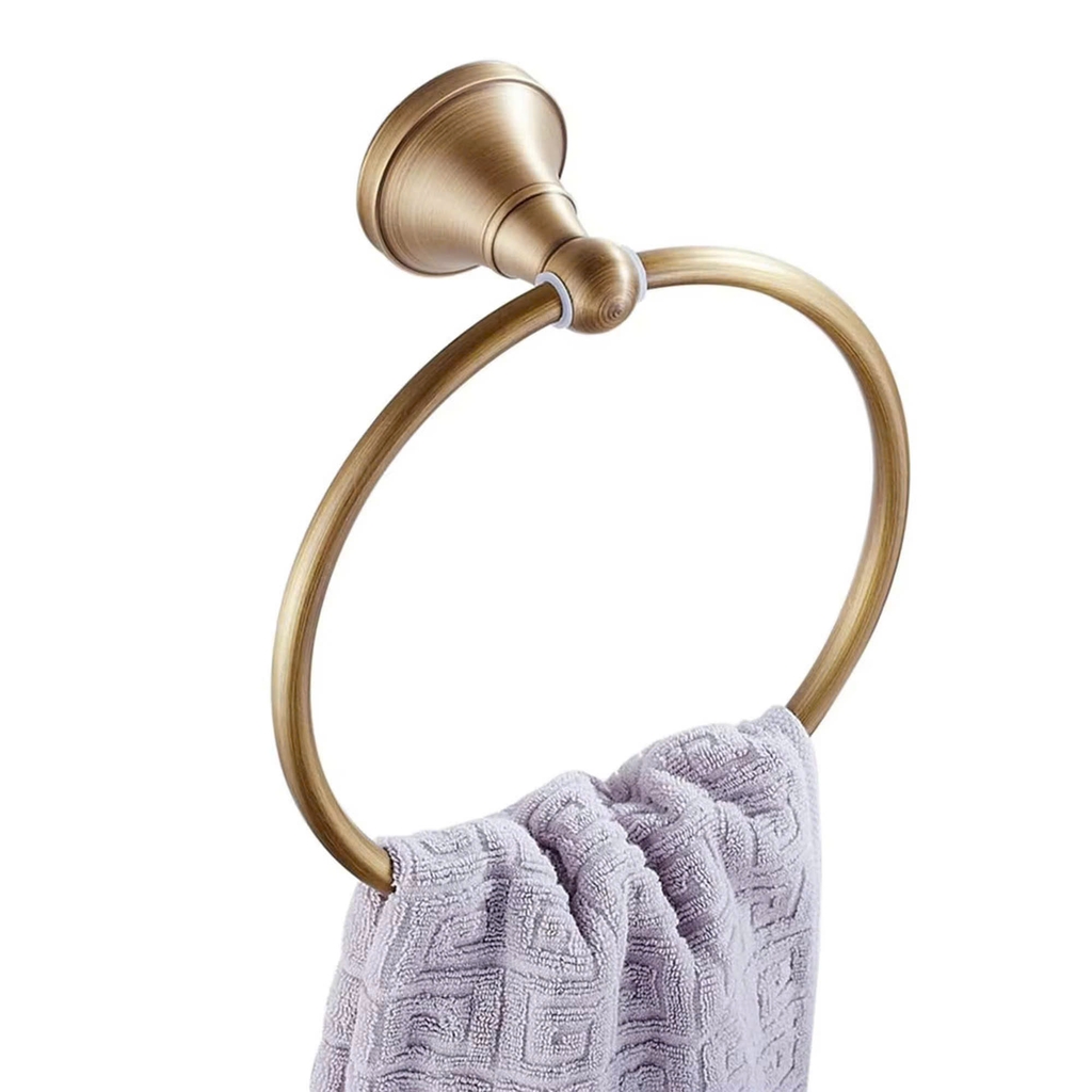 Vòng treo khăn tắm đồng cổ điển, hình tròn - 89014