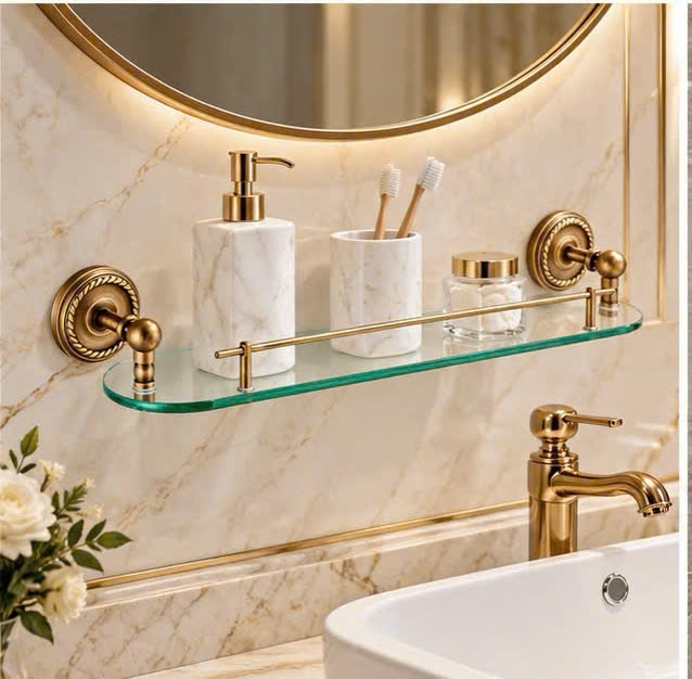 KỆ ĐỂ MỸ PHẨM TRONG NHÀ VỆ SINH KIỂU CỔ ĐIỂN 90005