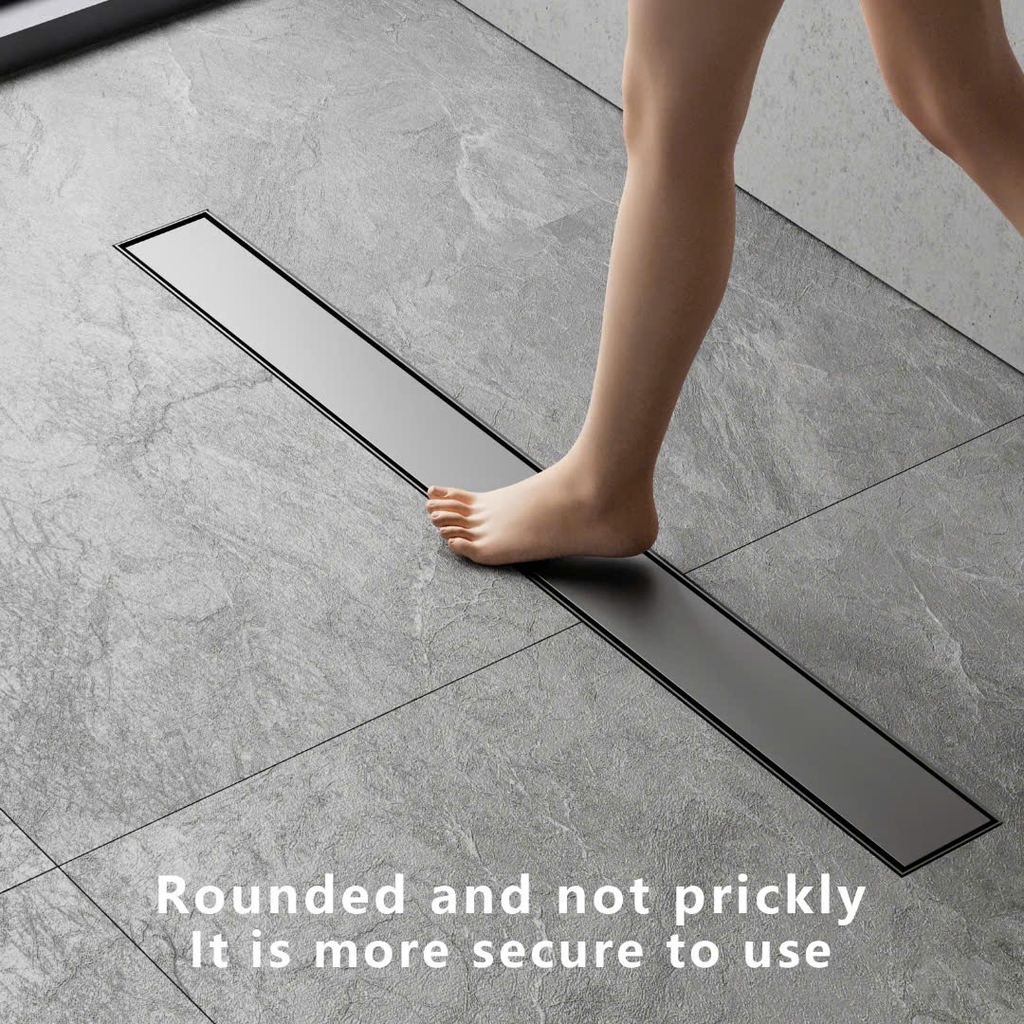 GA THOÁT SÀN DÀI, MÀU ĐEN, TRANG TRÍ CẮT GẠCH THEO MÀU GẠCH - 1080D