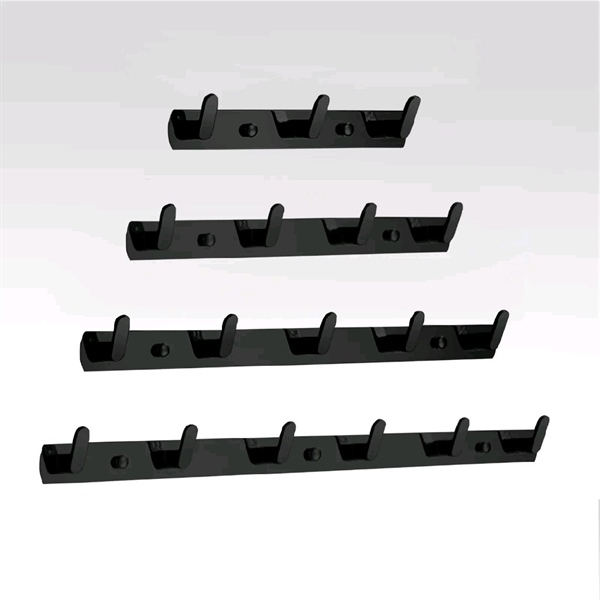 Móc treo quần áo, treo khăn 6 móc màu đen, MAM6D