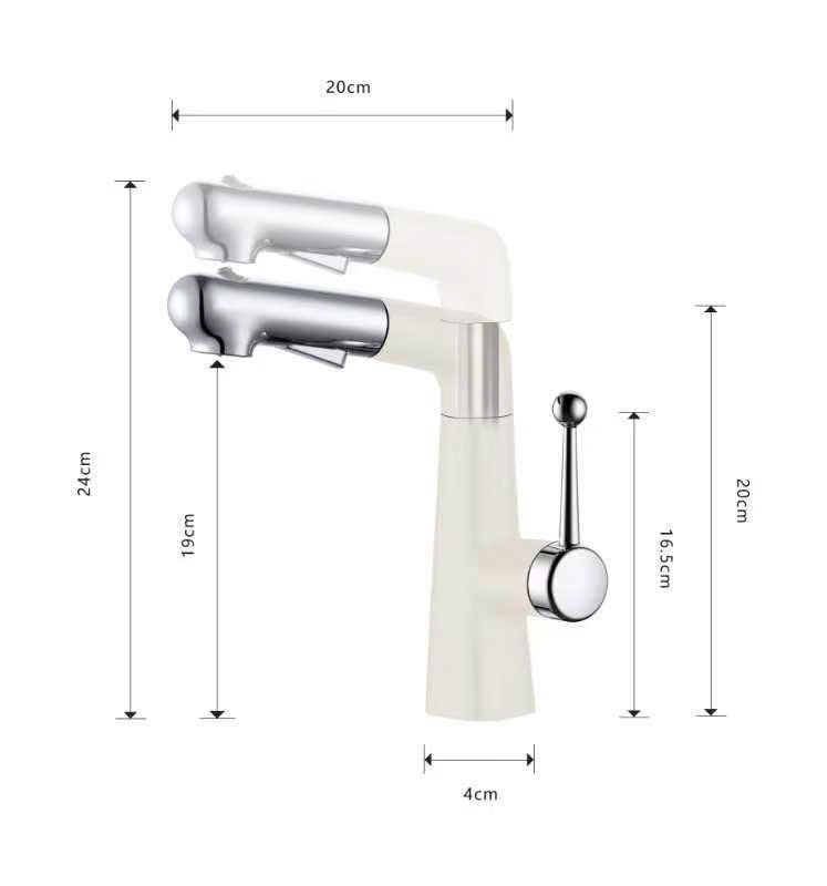 VÒI RỬA MẶT, RỬA TAY ĐA NĂNG, DÂY RÚT VDR188CR