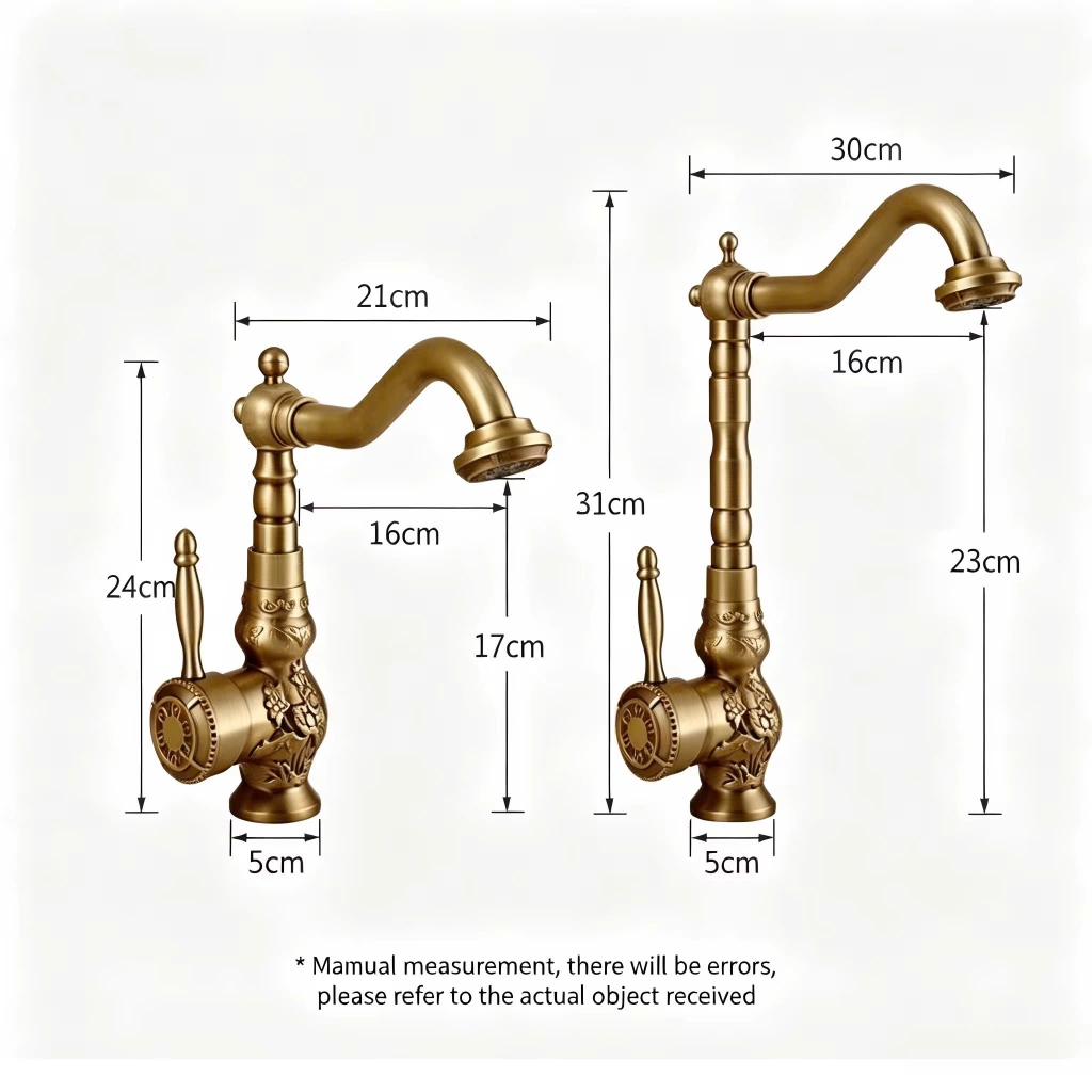 VÒI LAVABO ĐỒNG CỔ ĐIỂN CA6202
