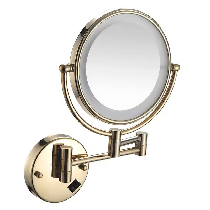 GƯƠNG PHÓNG ĐẠI CÓ ĐÈN LED TREO TƯỜNG MÀU VÀNG LD259