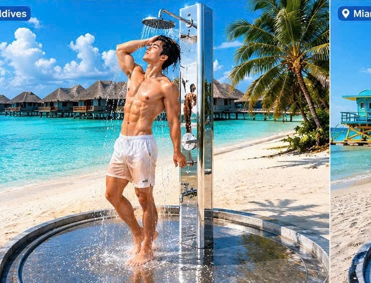 VÒI SEN TẮM ÂM, LẮP BỂ BƠI, TẮM NGOÀI TRỜI, VƯỜN, GẮN CỘT- SNT102