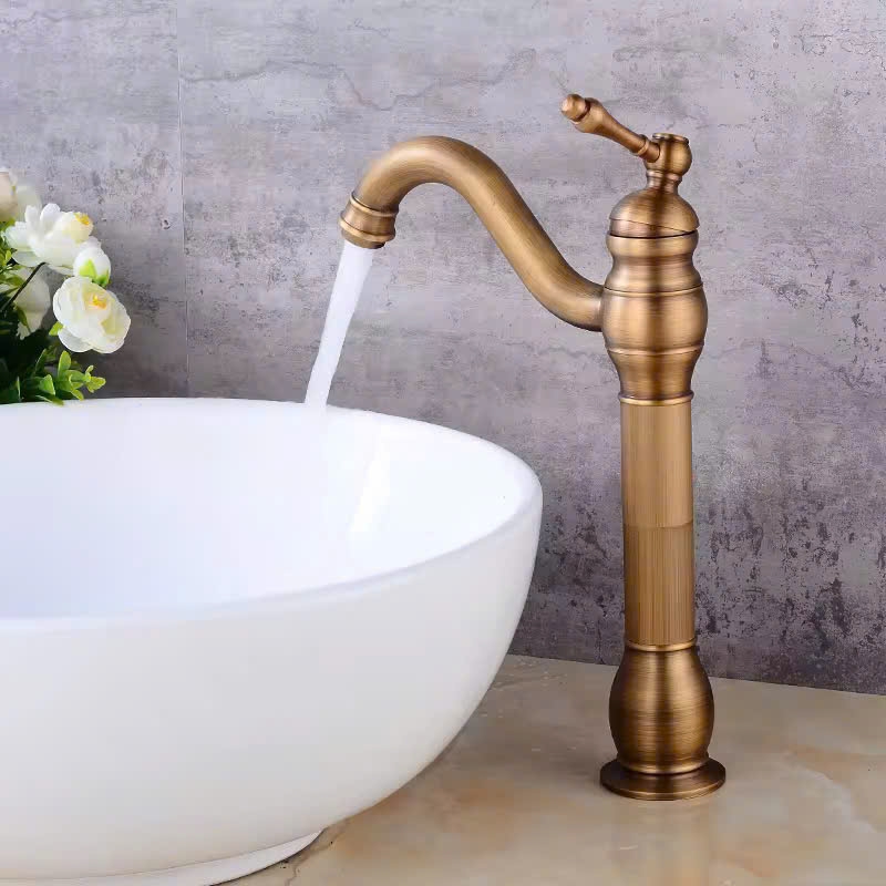VÒI LAVABO ĐỒNG CỔ ĐIỂN CV6206