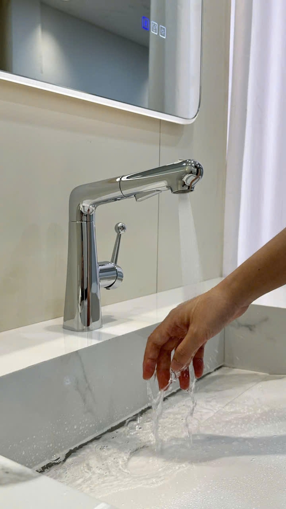 VÒI RỬA MẶT, RỬA TAY ĐA NĂNG, DÂY RÚT VDR188CR