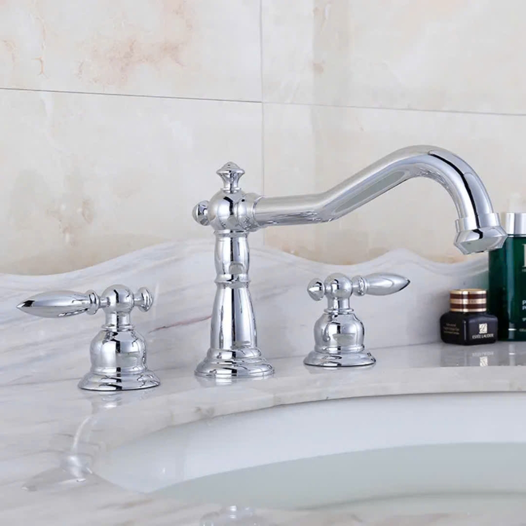 Vòi lavabo 3 lỗ kiểu tân cổ điển CLEANMAX - CA5057D (màu croom)