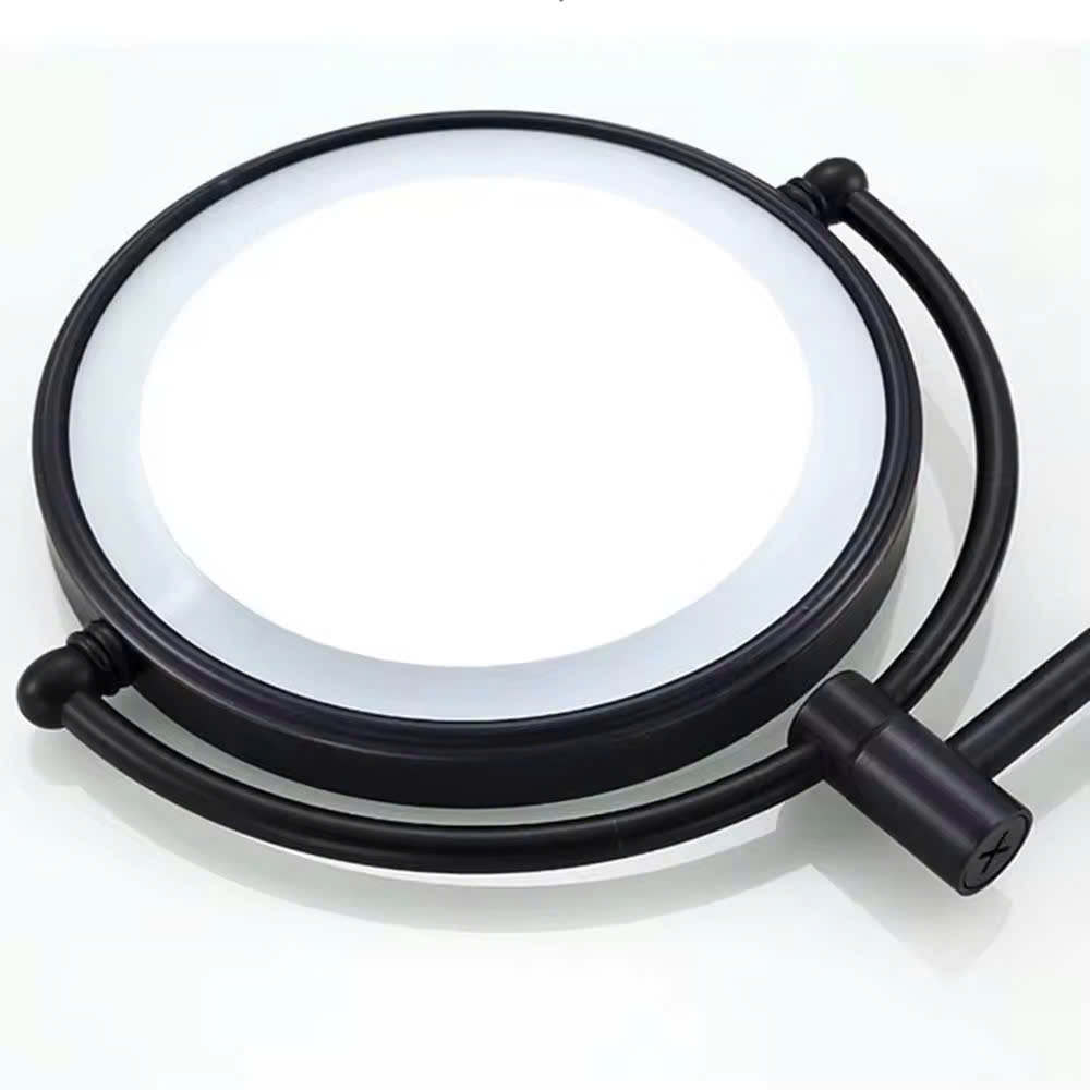 GƯƠNG PHÓNG ĐẠI CÓ ĐÈN LED TREO TƯỜNG MÀU ĐEN - LD260