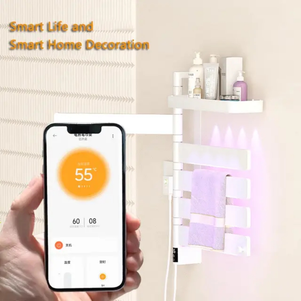 DÀN SẤY KHĂN XOAY TÍCH HỢP KỆ 666-5B