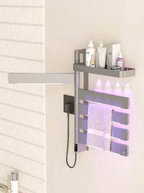 DÀN SẤY KHĂN XOAY TÍCH HỢP KỆ 666-5B